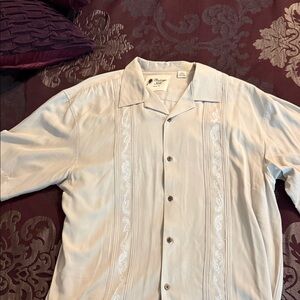 Vintage Silk Beige Shirt XXL
